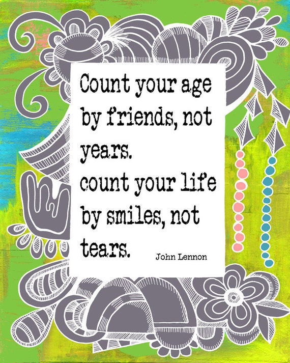 Items similar to John Lennon Quote Funky Wall Art on Etsy