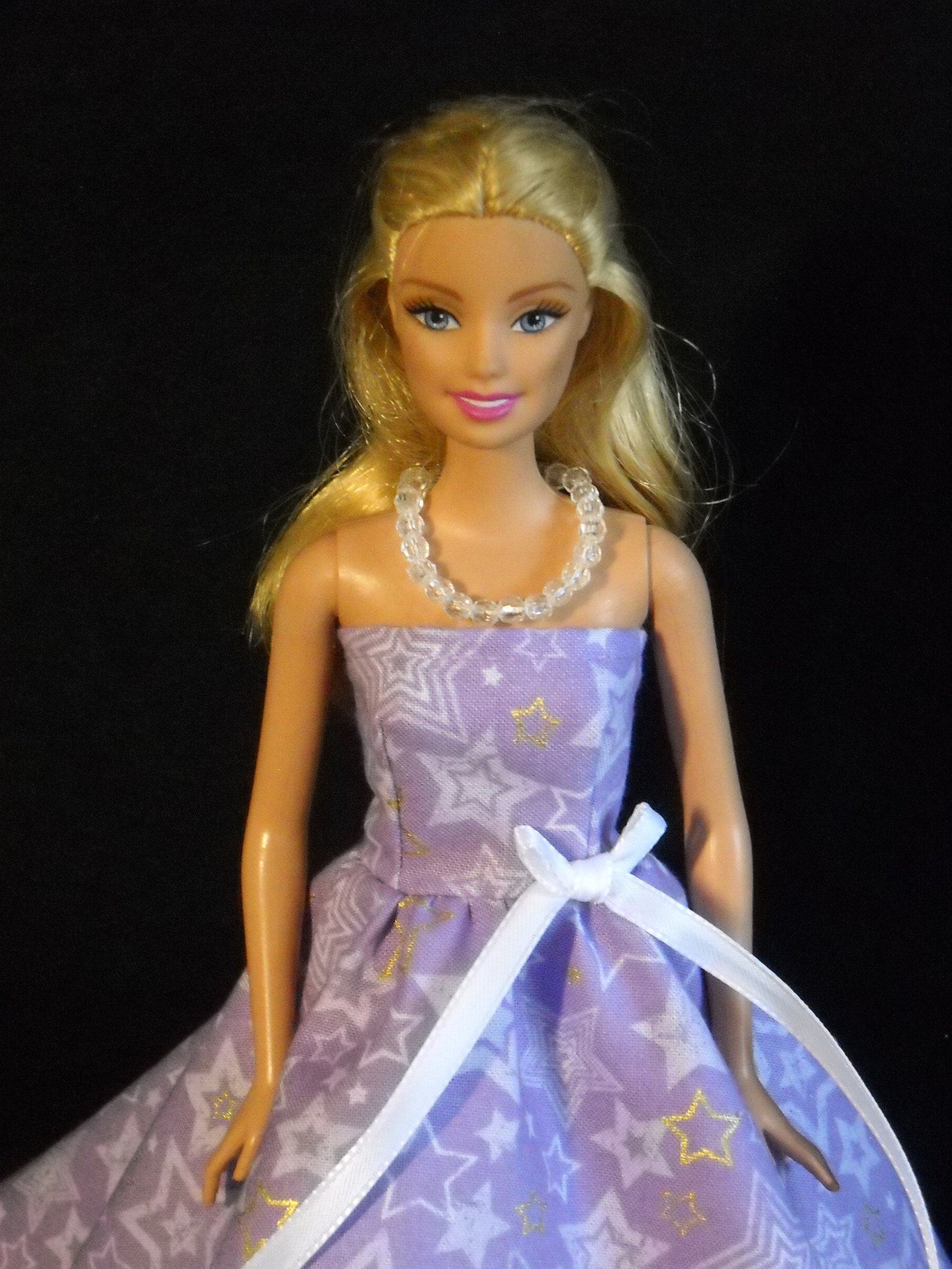 Purple with Stars Barbie Doll Dress Handmade Gown with | Etsy