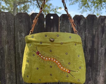 Centipede Rhinestone Flower Purse.