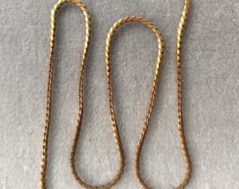 Serpentine Chain Raw Brass- Vintage Jewelry Supply