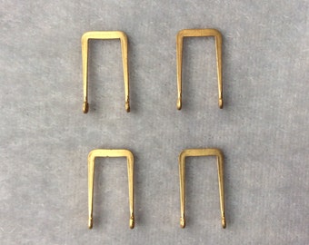 Curved Raw Brass Connector - Jewelry Finding