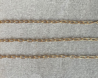 Vintage Loose Brass Cable Chain - Chain By The Foot