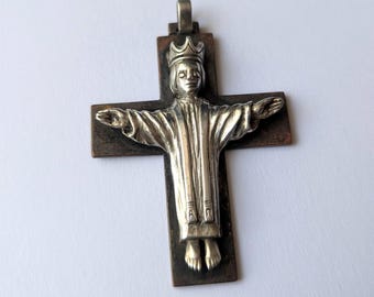 James Avery retired king of kings cross crucifix Jesus sterling silver copper 925