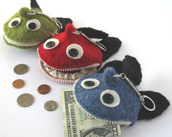 PDF - Coin Pocket - Monster Fish (pattern)