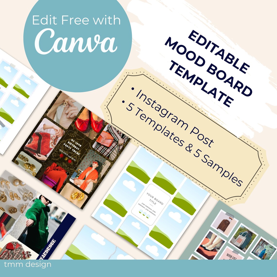 Canva Moodboard Template Brand Board Template Moodboard Creator
