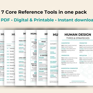 Human Design Complete Reference Bundle PDF | Core HD Cheat Sheets | Digital System Overview image 3