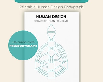 Gráfico corporal de diseño humano gratuito, imprimible/descarga digital en HD, herramienta de estudio/plantilla gratuita de autodescubrimiento