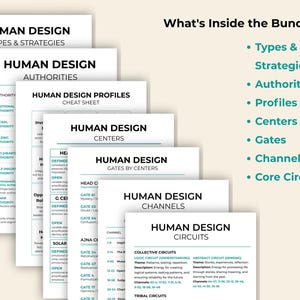 Human Design Complete Reference Bundle PDF | Core HD Cheat Sheets | Digital System Overview image 2