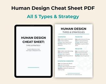 Hoja de referencia sobre tipos y estrategias de diseño humano (PDF) / 5 tipos y descripción general / Referencia digital en HD