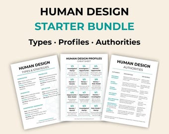 Hojas de referencia para principiantes de Diseño Humano (PDF) / Tipos, perfiles y autoridades / Herramientas de referencia digital en HD