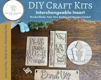 Band Life, Unfinished Wooden Craft Kit for Adults Craft Night, DIY Party Craft Painting Kit, DIY Craft Kit, Creative Party Activity