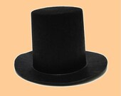 Mini Top Hats - Black Miniature Felt Stovepipe Bases for Hair Clips or Dolls