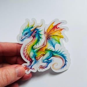 Dragon Sticker, Colourful Dragon Sticker