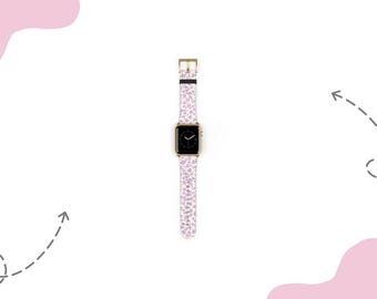 Apple Watch-band met bloemen | Voor 38 mm 41 mm  42 mm 45 mm | Geschikt voor Apple Watch Series 1, 2, 3, 4, 5, 6, 7, 8, 9 Ultra en SE-apparaten
