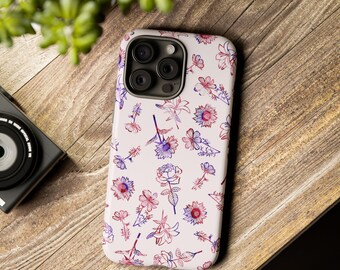 Flower Farm Aesthetic Cases, Garden Artistic Floral, Cute and Trendy Covers for iPhone Pro Max 15, 14, 13, 12, 11, Mini, XR, Christmas Gift