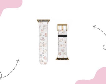 Uhrenarmband Süßer Teddybär Apfel |  Für 38 mm 41 mm  42 mm 45 mm, Passend für Apple Watch Series 1, 2, 3, 4, 5, 6, 7, 8, 9 Ultra & SE Geräte