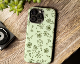 Flower Farm Aesthetic Cases, Garden Artistic Floral, Cute and Trendy Covers for iPhone Pro Max 15, 14, 13, 12, 11, Mini, XR, Christmas Gift