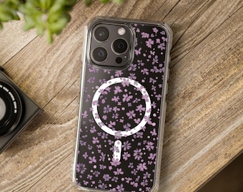 Telefoonhoesjes in lavendelstijl | Doorzichtige magnetische impactcover | Leuke hoesjes voor iPhone 17, 16, 15, 14 en iPhone Pro-accessoires | Reisetui