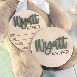 Baby Name Sign Birth Stat Sign Baby Name Announcement Hospital Name Sign Birth Personalized Name Baby Photo Prop Baby Shower Gift Keepsake