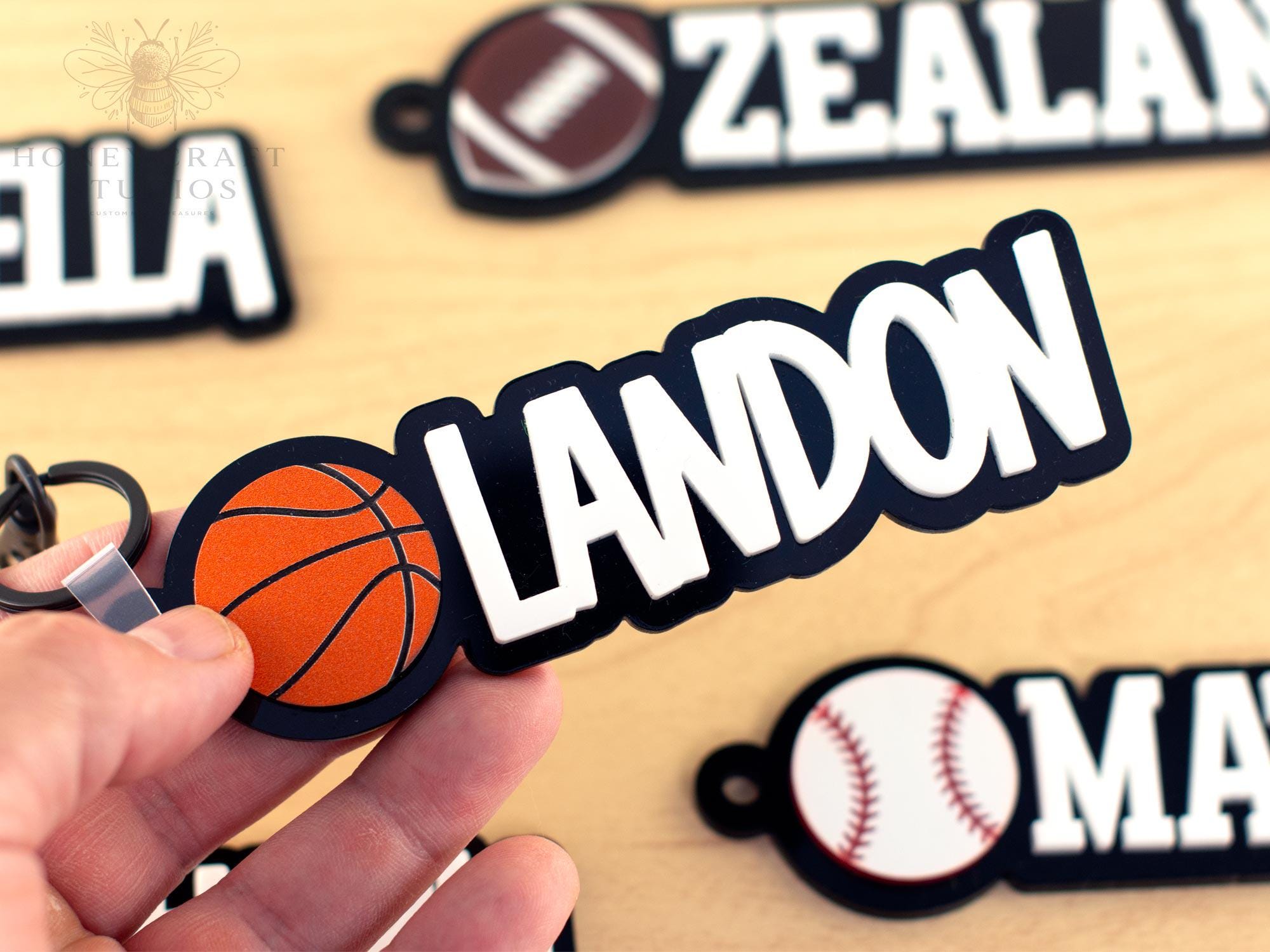 Packer Tag Name Personalized Sports Bag Tag for Kids – Custom Name Backpack Tag With ...