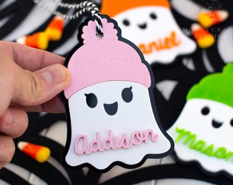 Boo Basket Tags Halloween Basket Tag Ghost Tag Halloween Name Tag Trick or Treat Bag Name Tag Halloween Decor Ghost Halloween Tags