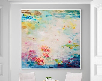 Abstract landscape painting print, Living room wall art, modern wall art print, large abstract art, Nature wall art