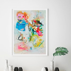 Abstrakte Malerei, farbenfrohe moderne Kunst, Fine Art Print, moderne Kunst, abstrakte Malerei, Wanddeko, VictoriAtelier