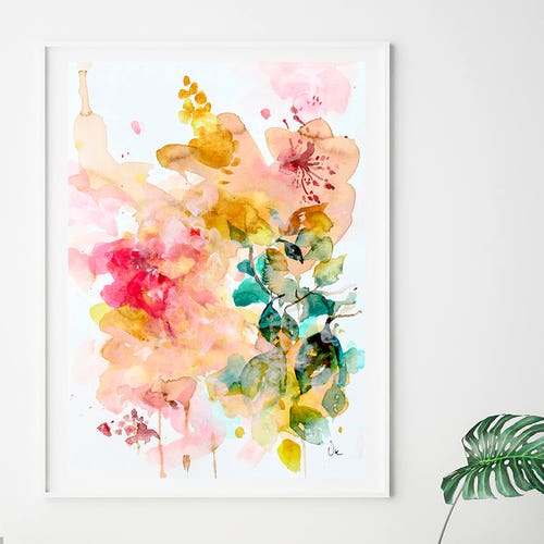 Mint Green Wall Art Printable Abstract Art Green and Gray Etsy
