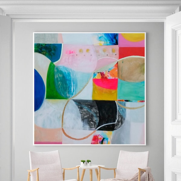 Large Colorful Art Etsy