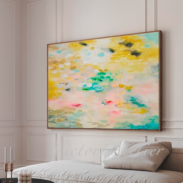 Large Yellow Wall Art Etsy