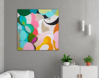 Abstract Art Print Multicolor Large Wall Art Geometric Pop - Etsy