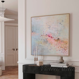Japandi colors art, Large abstract painting print in warm and light colours, Extra large wall art, Minimalist abstract wall art