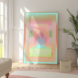 Licht mehrfarbiger abstrakter Kunstdruck