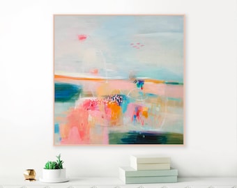 pastel abstract art etsy