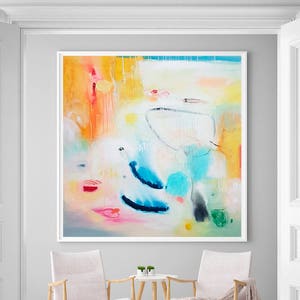 Abstract art print, Yellow painting, Vibrant  art, Print on Canvas, Art Print for living Room, abstract Giclee print, abstract painting
