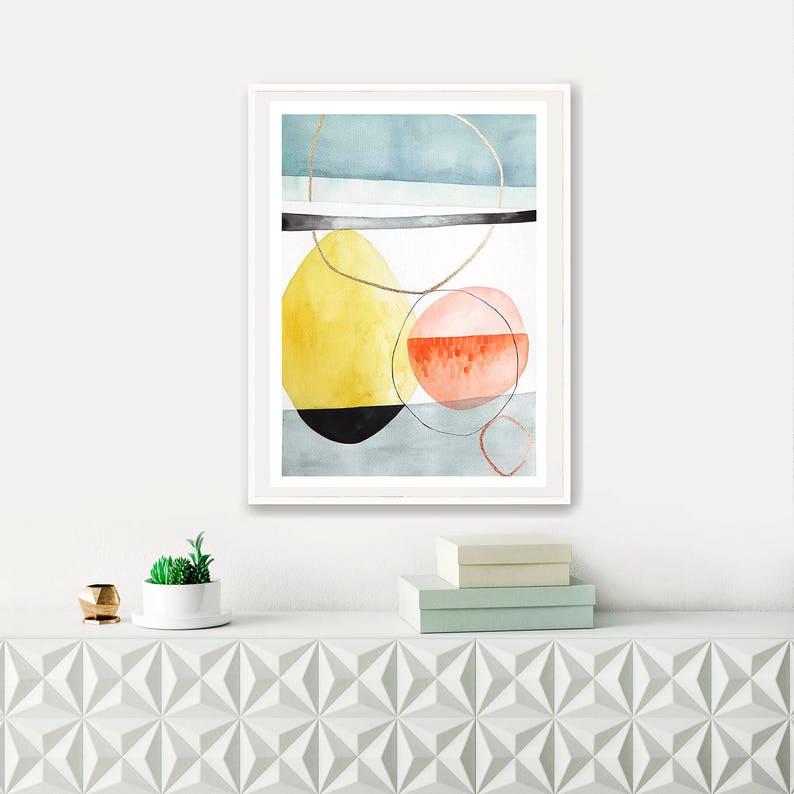 Minimalist abstract geometric giclee print minimal art print | Etsy