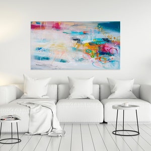 Modern abstract large wall art print, Multicolor abstract artwork, Abstract paintings print image 9