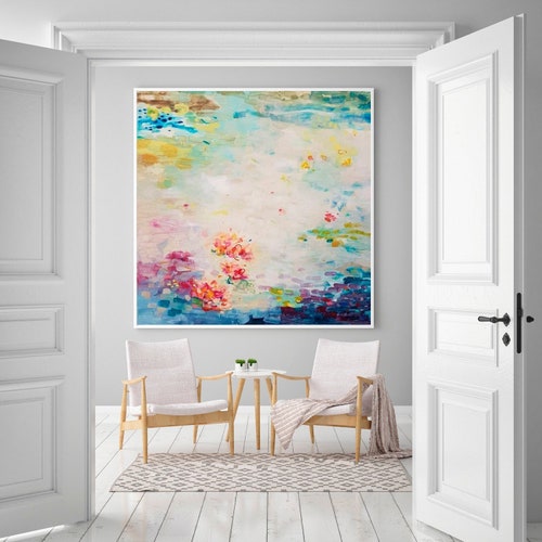 Abstract Painting Print Large Wall Art Giclee Print White Etsy Canada