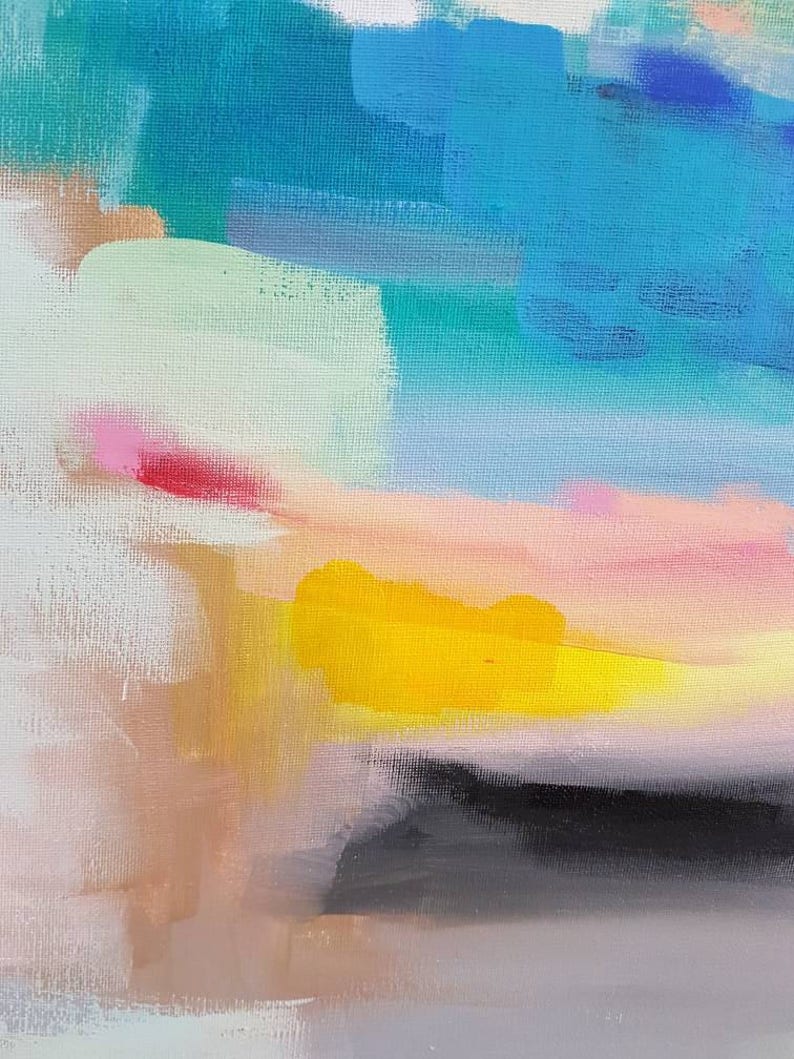 Large Abstract Print Abstract Landscape Print Large Colorful Etsy