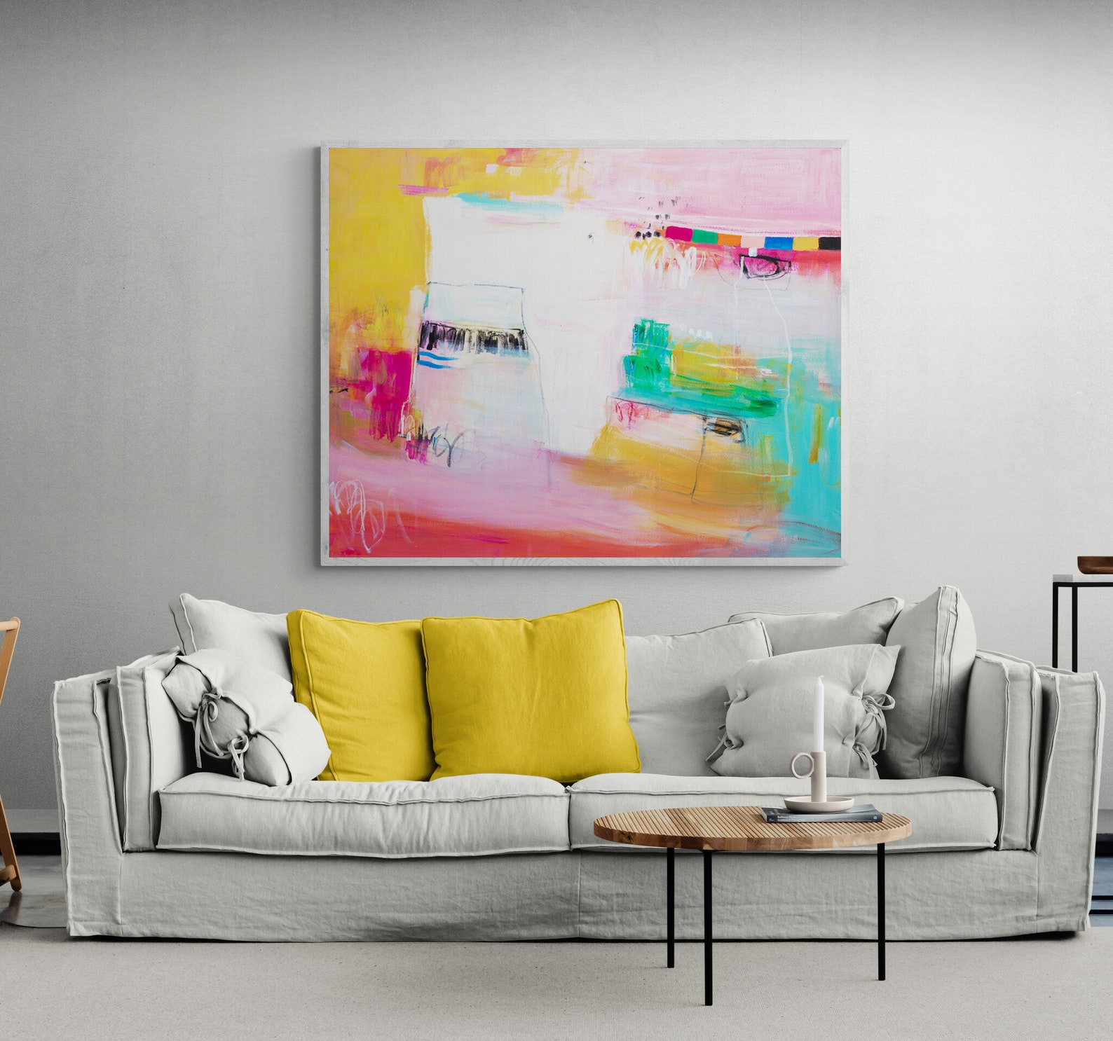 Bright Wall Art Extra Large Abstract Print Vibrant and | Etsy