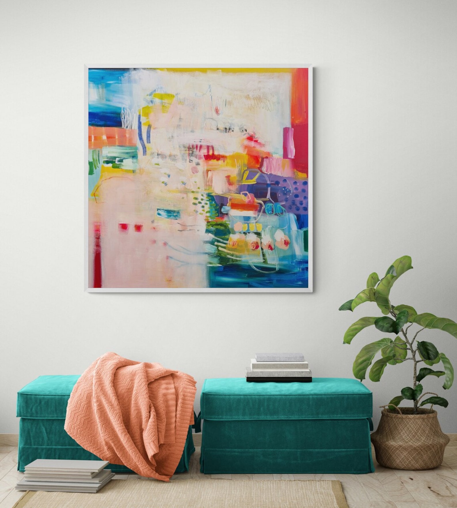 Colorful Abstract Art Print, Modern Home Decor, Giclée Inkjet - Etsy
