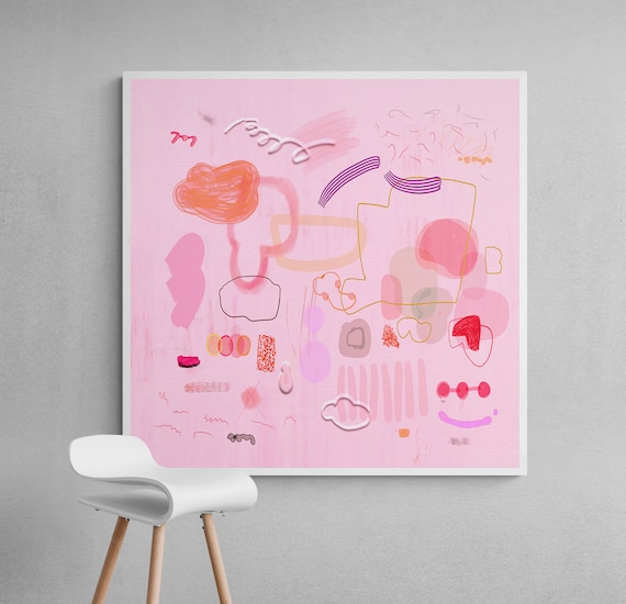 アートポスター　OAK　Art Frame　Pink × Overlap enhanced-matte-paper-framed-
