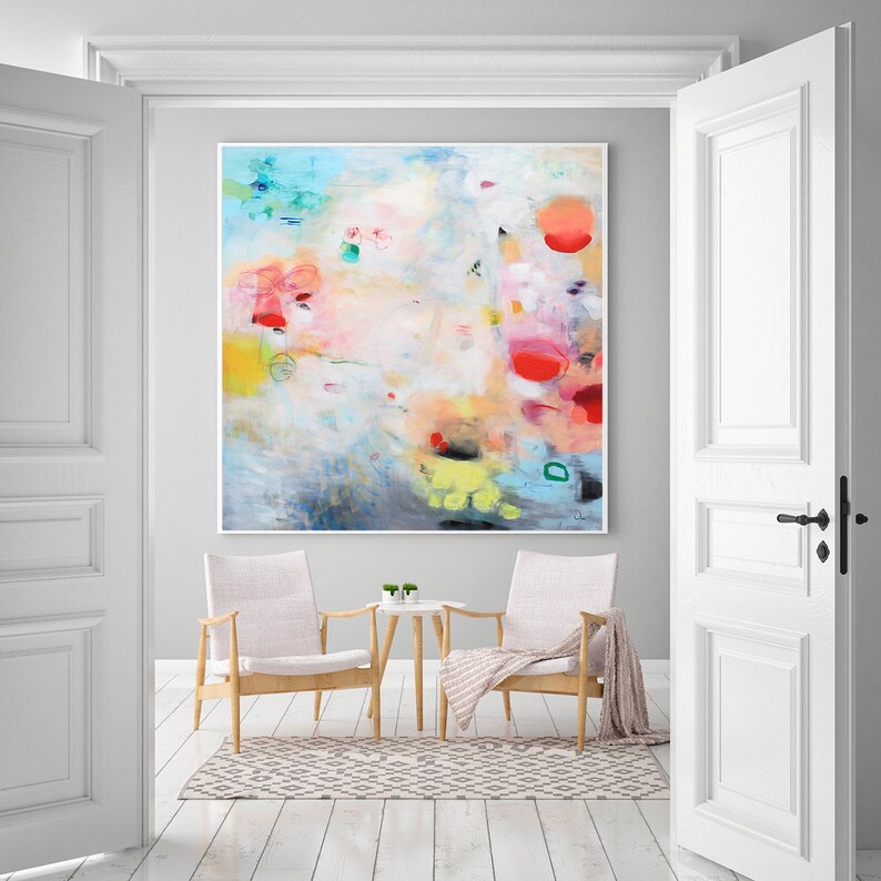 Large Abstract Wall Art Landscape Modern Painting for Living Etsy
