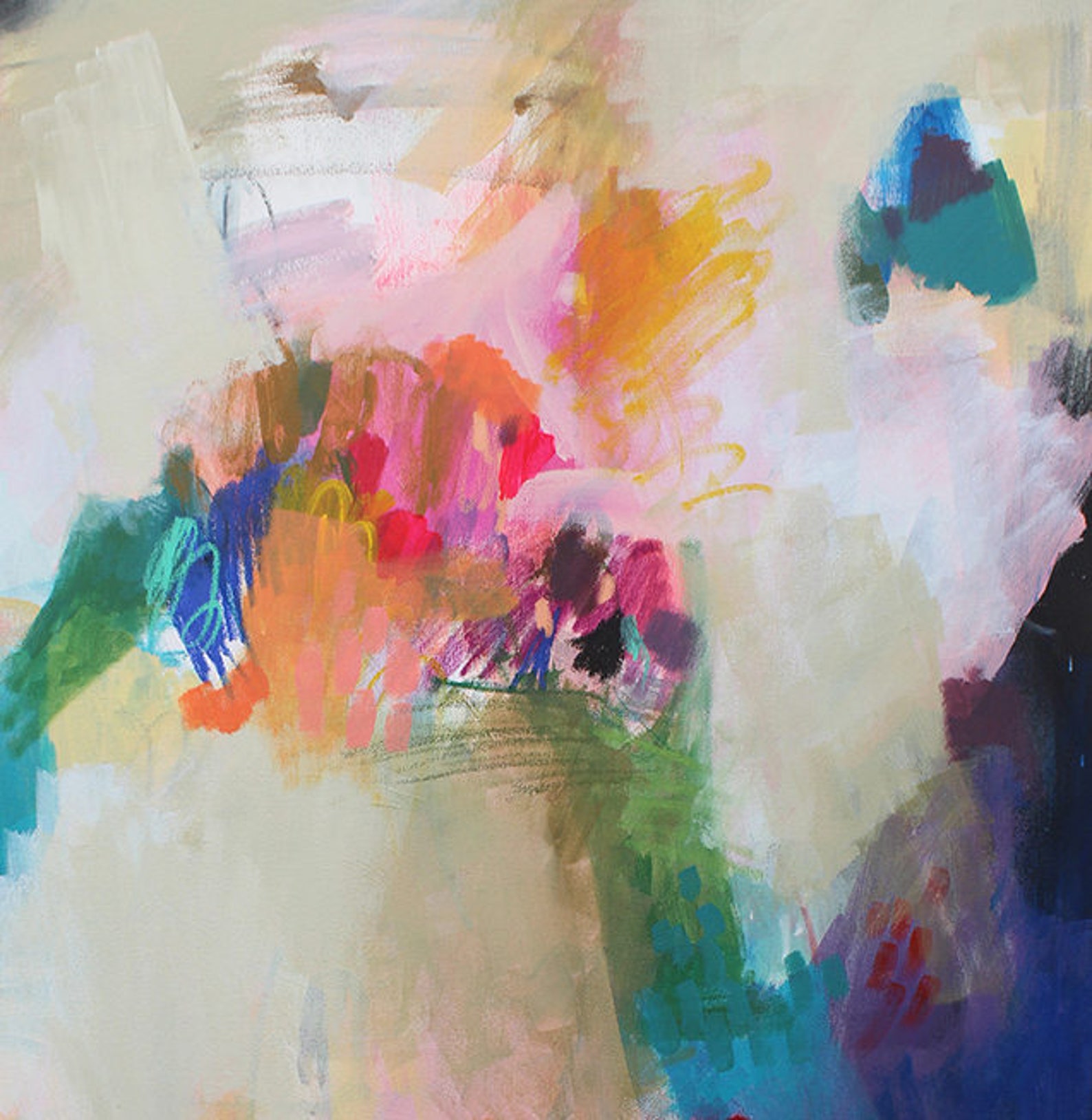 Set of 2 Extra Large Prints Acrylic Abstract Painting Giclee - Etsy