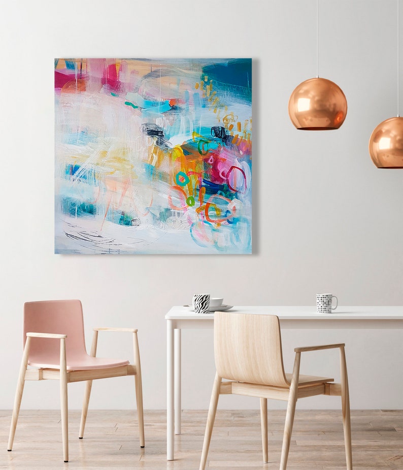 Modern abstract large wall art print, Multicolor abstract artwork, Abstract paintings print image 10