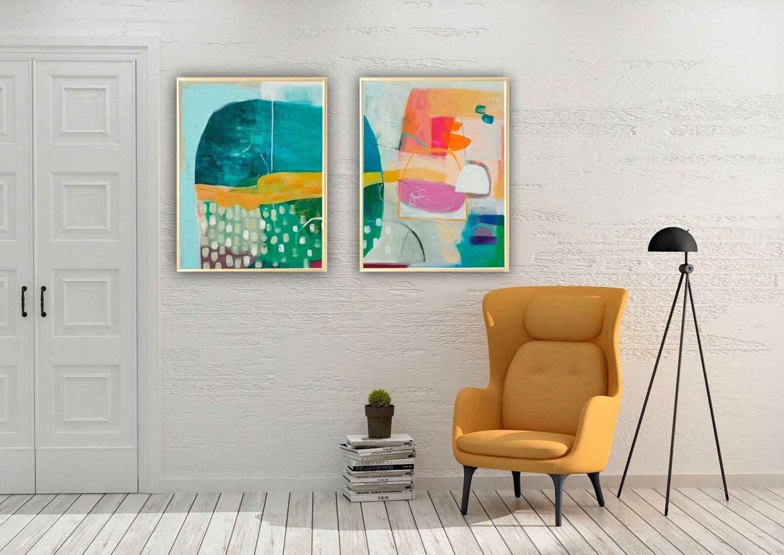 Abstract Prints Set Set of 2 Large Prints Set of Two Etsy Canada