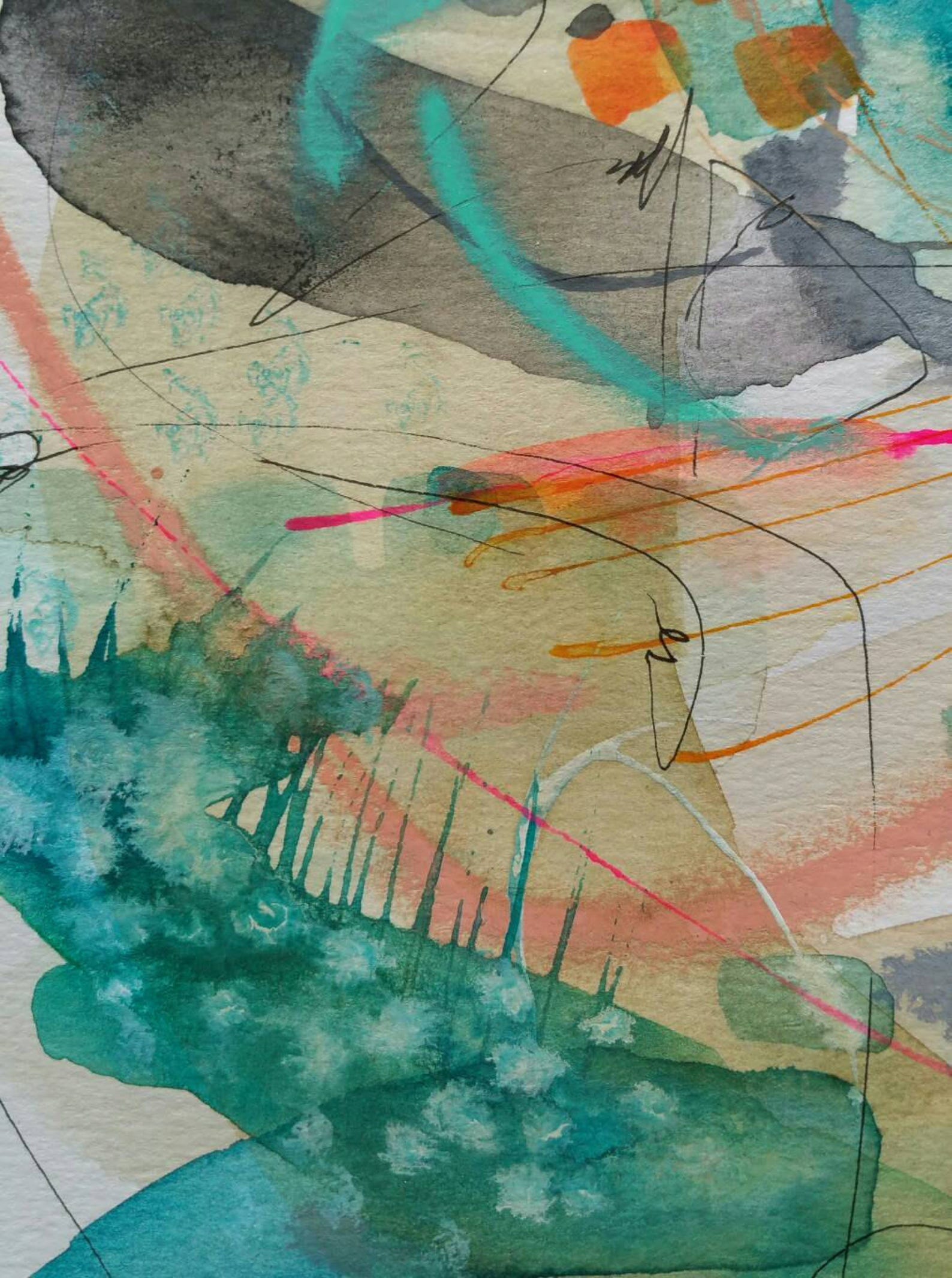 Watercolor Wall Art Wall Art Print Orange Brown Art Etsy