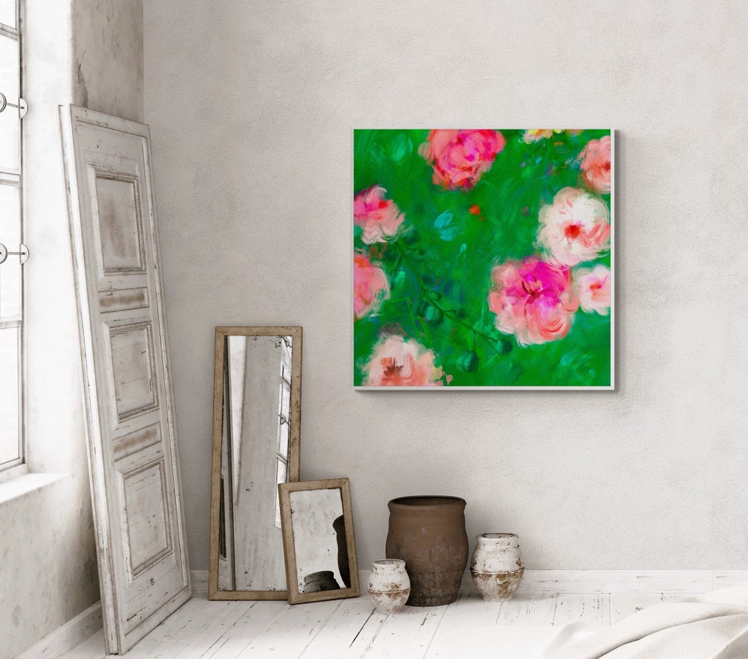 Floral Wall Art Print, Abstract Botanical Print, Extra Large Tropical ...