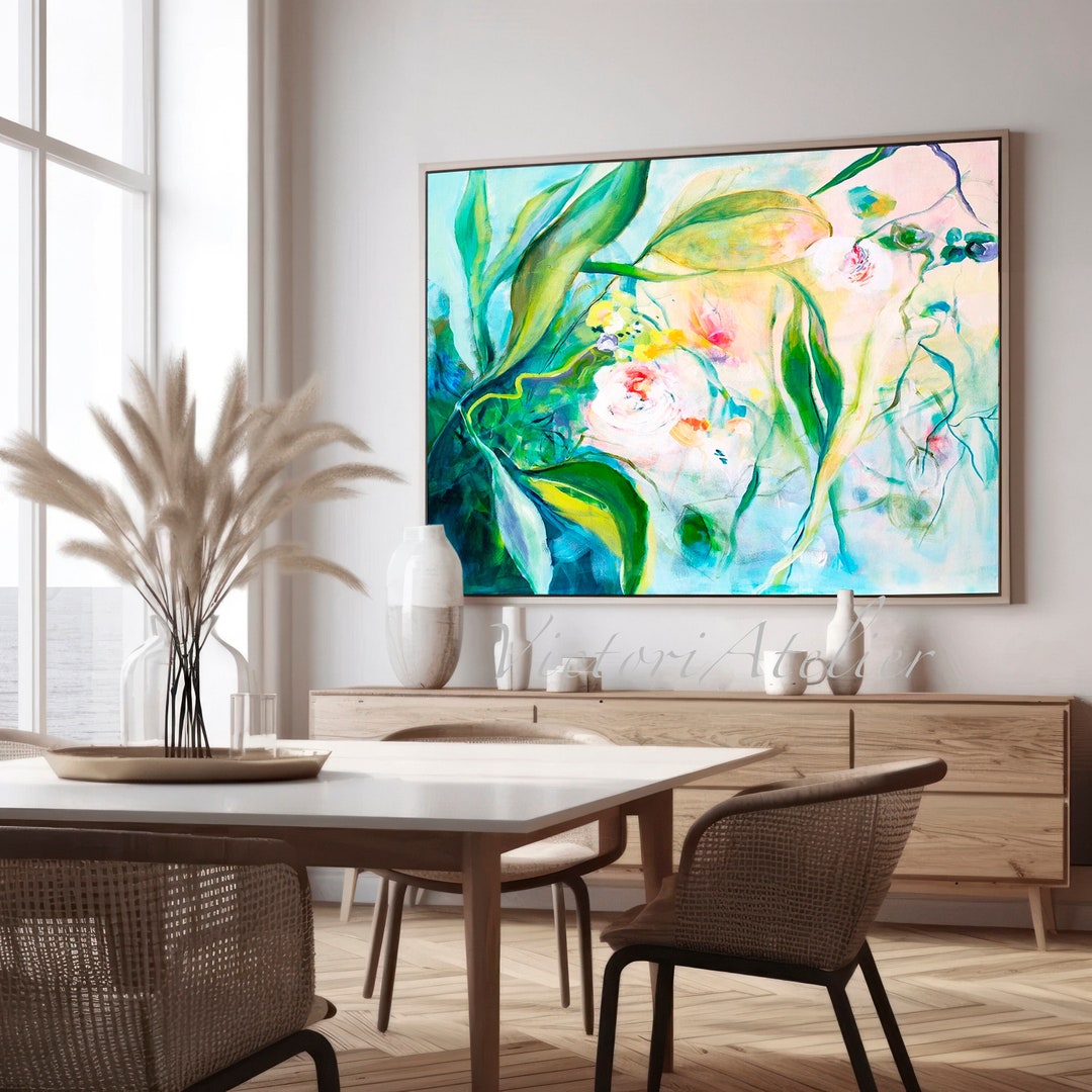 Large Abstract Floral Giclée Print, Botanical Wall Art - Etsy