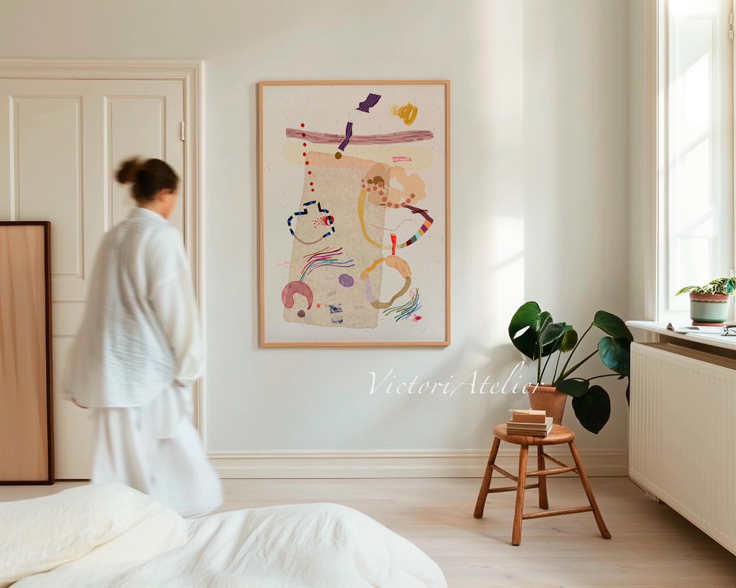 Minimalist Abstract Art Print, Earth Tones, Large Wall Decor - Etsy